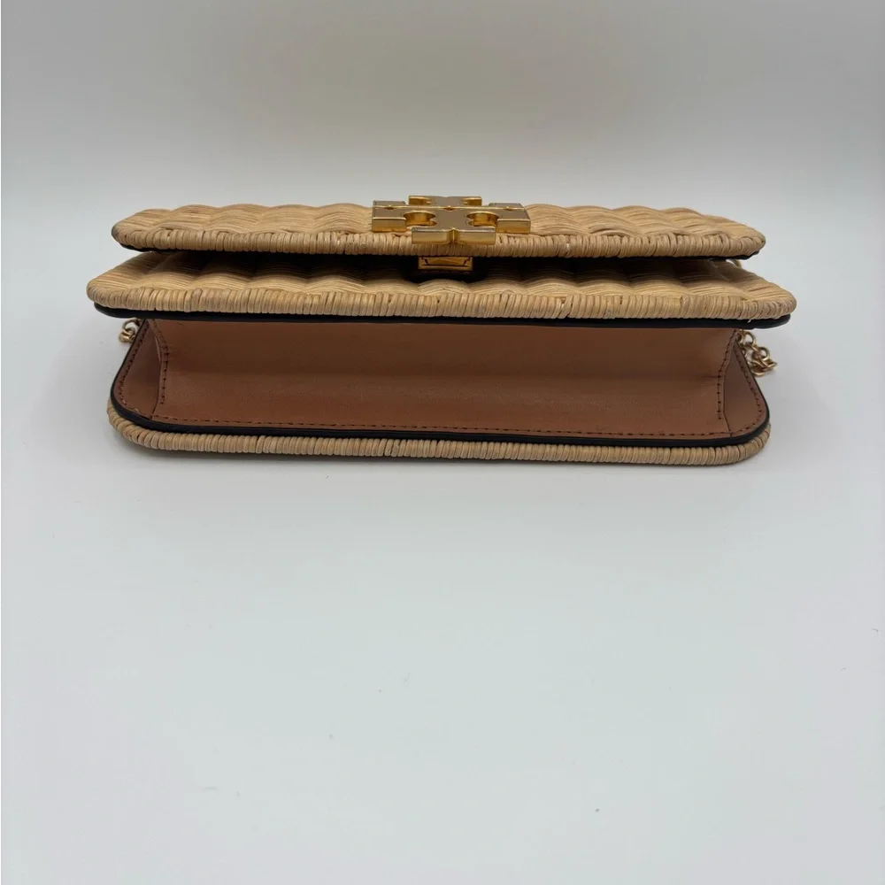 Gold Eleanor Wicker Clutch by:Tory Burch - Picture 4 of 11